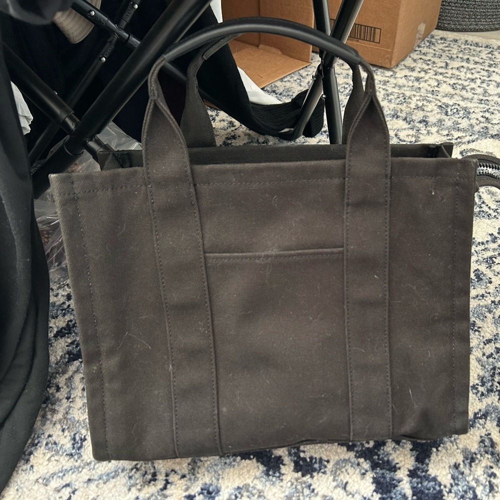 Med organic cotton tote with shoulder strap
